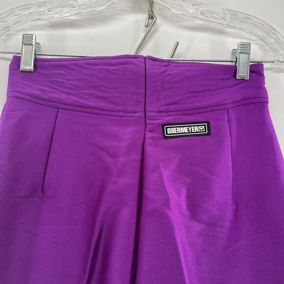 Vintage‎ Obermeyer Ski Pants Women 6* Purple Shiny Iridescent Stirrups Snow 90s - Picture 8 of 13